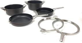 img 1 attached to Space-Saving 12-Piece Calphalon Premier Hard Anodized Cookware Set - Efficient and Convenient for Every Kitchen