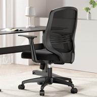 🪑 black mesh office chair with adjustable height and armrests - hbada home desk chair логотип