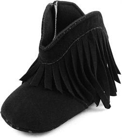 img 4 attached to ESTAMICO Girls Cowboy Tassel Months Apparel & Accessories Baby Boys for Shoes