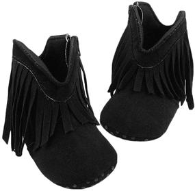 img 3 attached to ESTAMICO Girls Cowboy Tassel Months Apparel & Accessories Baby Boys for Shoes