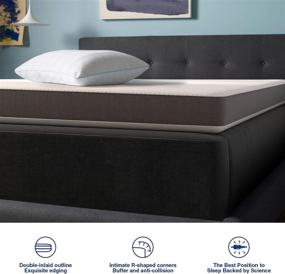 img 3 attached to Genniyz 3 Inch Gel Memory Foam Mattress Topper: Enhance Comfort and Support for King Size Beds