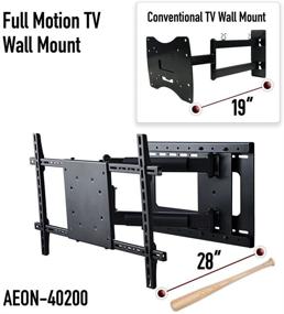 img 2 attached to 🖥️ Aeon Stands and Mounts 40200: Premium Full Motion TV Wall Mount with 28" Extension (Black)