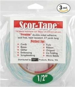img 1 attached to 🔒 Scor-Tape 1/2 X 27yds - 3 Rolls (3) by Scor: The Original Version for Reliable Adhesion