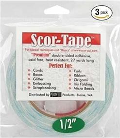 img 2 attached to 🔒 Scor-Tape 1/2 X 27yds - 3 Rolls (3) by Scor: The Original Version for Reliable Adhesion