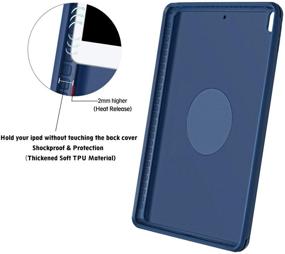 img 3 attached to 📱 Protective Navy Case for iPad 10.2 Inch 9th/8th/7th Generation (2021/2020/2019) by LovRug - 360° Rotating Stand, Shock Proof, Pencil Holder