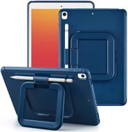 📱 protective navy case for ipad 10.2 inch 9th/8th/7th generation (2021/2020/2019) by lovrug - 360° rotating stand, shock proof, pencil holder logo