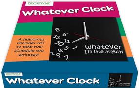 img 1 attached to ⏰ Decodyne Whatever I'm Late Wall Clock: Embrace Punctuality with Style