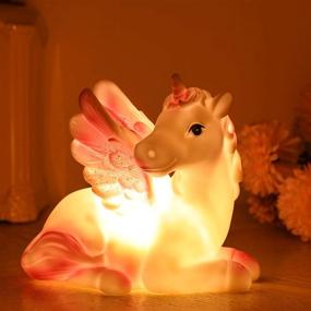 img 2 attached to 🦄 Enchanting Unicorn Night Light Lamp with 4hr Timer - Ideal Gift for Girls, Bedroom Decor & Birthday Parties