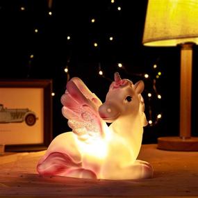 img 3 attached to 🦄 Enchanting Unicorn Night Light Lamp with 4hr Timer - Ideal Gift for Girls, Bedroom Decor & Birthday Parties