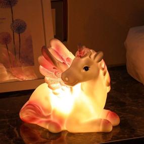 img 1 attached to 🦄 Enchanting Unicorn Night Light Lamp with 4hr Timer - Ideal Gift for Girls, Bedroom Decor & Birthday Parties