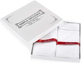 img 2 attached to 🧺 Premium Hemstitched Napkins by Simple Opulence