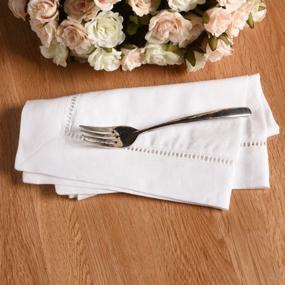 img 4 attached to 🧺 Premium Hemstitched Napkins by Simple Opulence