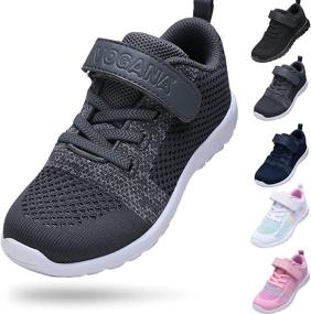 img 4 attached to Breathable Lightweight Washable Toddler Tennis Shoes for Boys and Girls | Athletic Running/Walking Sports Sneakers for School Play