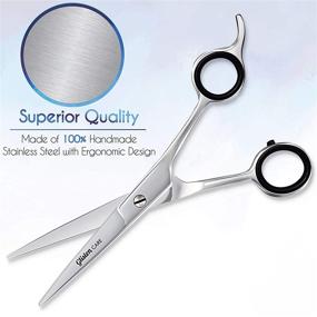 img 3 attached to ✂️ Glisten Care Professional Hair Cutting Scissors - Hairdressing Barber Shears for Salon, Men, Women, and Kids, 6.5 inch - Stainless Steel Hair Trimming Scissors