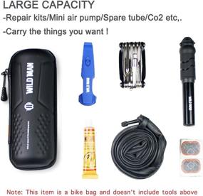 img 1 attached to 🚲 Wushang Bike Repair Bag: Bicycle Storage Bag with Tool Kit and Hard Shell Box - Waterproof, Ideal for Road & Mountain Bikes, Fits Water Bottle Cage