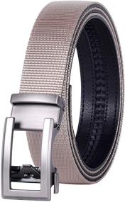 img 4 attached to Boys No Adjustable Leather Ratchet Buckle Men's Accessories for Belts