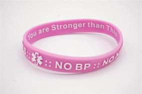 img 2 attached to MandM Silicone Bracelets: BP & Needle-Free Dialysis, Lymphedema Arm Alert Wristbands