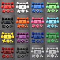 🎮 complete button set for ps4 pro controller - joysticks, dpad, r1, l1, r2, l2, direction key, abxy buttons - jds 040 jds-040 - sony playstation 4 pro (blue) logo