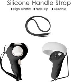 img 2 attached to 🎮 Oculus Quest 2 Accessories Bundle: VR Face Silicone Cover + Touch Controller Grip Cover + Protective Lens Dust-Proof Cover + Thumb Button Caps (Black)