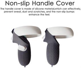 img 3 attached to 🎮 Oculus Quest 2 Accessories Bundle: VR Face Silicone Cover + Touch Controller Grip Cover + Protective Lens Dust-Proof Cover + Thumb Button Caps (Black)