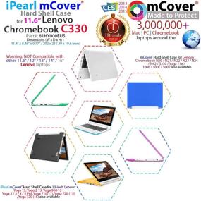 img 3 attached to mCover Hard Shell Case for 11.6-inch Lenovo C330 Series Chromebook Laptop (Late-2018) - Blue