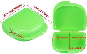 img 2 attached to Gejoy 6-Piece Retainer Case & Mouth Guard Storage Container Set - Orthodontic Denture Holder (Multicolor 1)