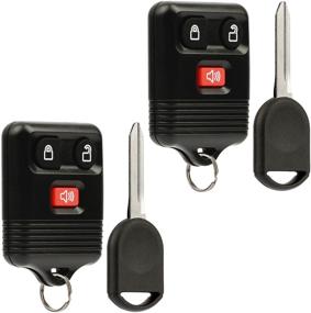 img 1 attached to 🔑 Set of 2 Key Fob Keyless Entry Remotes for Ford, Lincoln, Mercury, Mazda with Ignition Key (CWTWB1U331 GQ43VT11T CWTWB1U345 3-btn)
