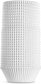 img 2 attached to 🧁 500-Pack Standard Size White Paper Baking Cups - Green Direct Cupcake Liners for Pans, Carriers, or Stands