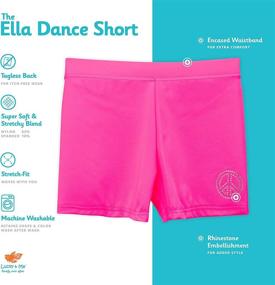 img 3 attached to 🩰 Lucky & Me Ella Girls Dance Shorts for Gymnastics and Dancewear, Multicolor Set of 3