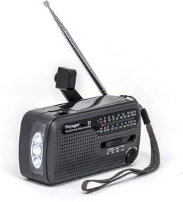 img 3 attached to 🔋 Kaito V1 Вояджер: Солнечное/динамо АМ/ФМ/СВ экстренное радио с зарядным устройством для мобильного телефона и 3-LED фонариком - железно-серый