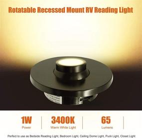 img 3 attached to 🔦 Фонарь Facon Rotatable RV Puck Light с регулируемым светодиодным чтением - идеальное 12-вольтовое внутреннее освещение для автодома, прицепа или дома на колесах (упаковка из 1 штуки)