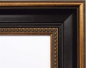 img 1 attached to 8.5x11 Space Art Deco Frame Set with Easel Stand/D-Ring Hangers - Ideal for Documents, Certificates, Diplomas, Commencements, Photographs - Wall/Table Top Display with Glass Cover (2-Pack, Black/Ornate Gold)