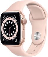 🎉 обновленные apple watch series 6 (gps, 40 мм) - золотой алюминий с розовым песочным спортивным ремешком - покупайте сейчас! логотип