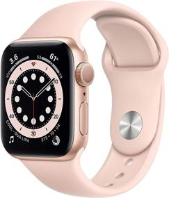 img 4 attached to 🎉 Renewed Apple Watch Series 6 (GPS, 40mm) - Gold Aluminum with Pink Sand Sport Band - Shop Now!