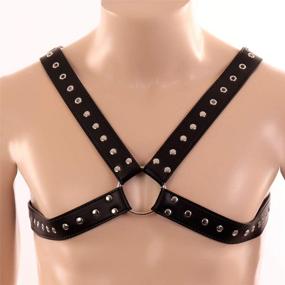 img 1 attached to 🔗 Stylish and Versatile: Adjustable Shoulder Clubwear Leather Harness