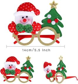 img 1 attached to 🎅 18Pcs Christmas Party Glasses with Glitter Frames - Festive Holiday Designs for Christmas Party Favors and Holiday Favors (One Size Fits All)