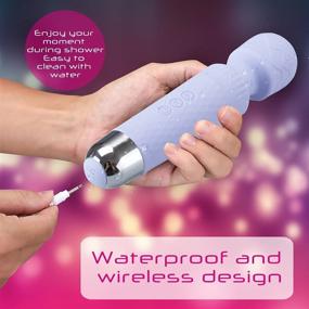 img 1 attached to Lavender SOULGIRL Upgraded Personal Wand Massager - 20 Modes & 8 Speeds, Wireless & Rechargeable, Handheld & Portable, Waterproof & Flexible Head, Powerful & Whisper Quiet, Relieve Muscle Tension & Aches