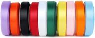 🎁 double face polyester satin ribbon set - 10 colors, 50 yards total - ideal for gift wrapping, crafts, bows, party, wedding logo