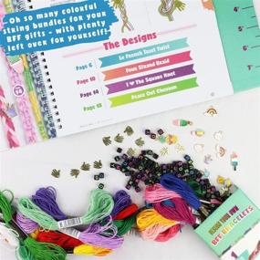 img 1 attached to 🌈 Friendship Bracelet Making Kit: Ultimate Value with Letter Beads, Crafts for Girls, 20 Multi-Color Floss, A-Z Alphabet Beads, Knot Patterns, Colorful String, Bracelet Charms & More!