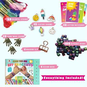 img 3 attached to 🌈 Friendship Bracelet Making Kit: Ultimate Value with Letter Beads, Crafts for Girls, 20 Multi-Color Floss, A-Z Alphabet Beads, Knot Patterns, Colorful String, Bracelet Charms & More!