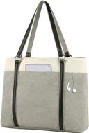 👜 lightweight women laptop tote bag for work: splice canvas, 15.6 inch handbag purse logo