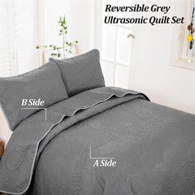 img 2 attached to Ultrasonic Reversible Bedspread Lightweight Micorfiber