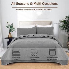 img 3 attached to Ultrasonic Reversible Bedspread Lightweight Micorfiber