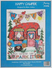 img 2 attached to 🏕️ M&R Technologies Happy Camper Counted Cross Stitch Kit for Sale