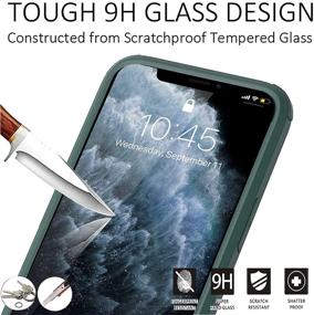 img 3 attached to 📱 iPhone 11 Case - Full-Body Rugged Clear Bumper Case with Built-in Tempered Glass Screen Protector | Heavy-Duty Protection | Designed for iPhone 11 | Vibrant Green