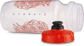 img 2 attached to 🚴 Specialized Bikes 2-Pack of 2nd Generation Big Mouth Water Bottles (21 oz) - Clear/Red, Peakline Sports