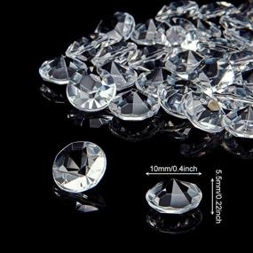 img 3 attached to OUTUXED 1000pcs Clear 0.4-inch Acrylic Diamond Scattering Crystals - Wedding Table Decorations, Bridal Shower, Party, Vase Fillers