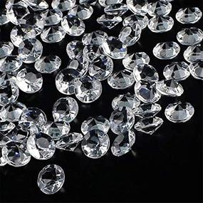 img 4 attached to OUTUXED 1000pcs Clear 0.4-inch Acrylic Diamond Scattering Crystals - Wedding Table Decorations, Bridal Shower, Party, Vase Fillers