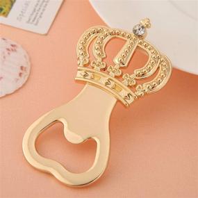 img 1 attached to 👑 24 Pack of Gold Crown Bottle Opener Wedding Favors - Souvenir Gift for Baby Shower, Birthday Party Decorations & Supplies. Perfect Party Favors for Guests by LAYSERI (Crown Gold, Set of 24)