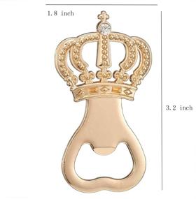 img 3 attached to 👑 24 Pack of Gold Crown Bottle Opener Wedding Favors - Souvenir Gift for Baby Shower, Birthday Party Decorations & Supplies. Perfect Party Favors for Guests by LAYSERI (Crown Gold, Set of 24)